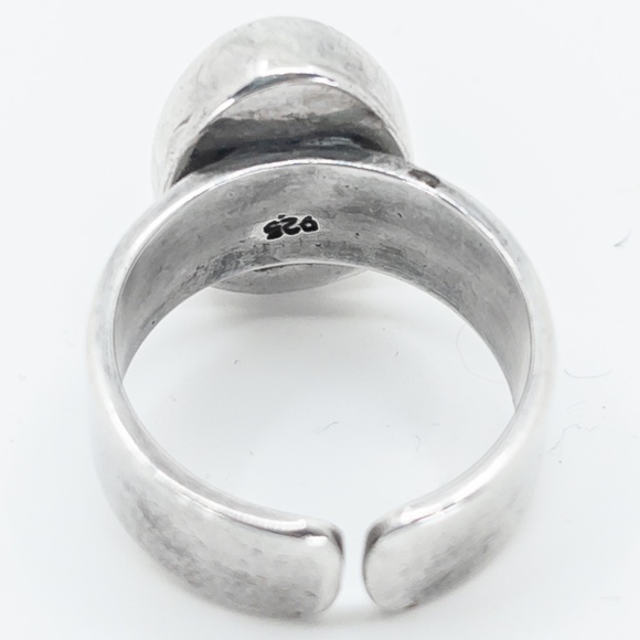 Sterling Silver Larimar Stone Size 6 Ring - Picture 3 of 3